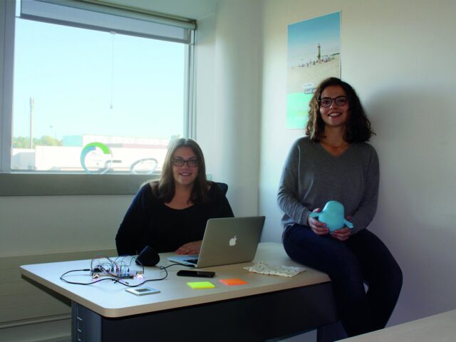 Sandrine Bender and Alizée Gottardo inventor of Meyko for children with Asthma